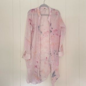 free people tie dye cardigan